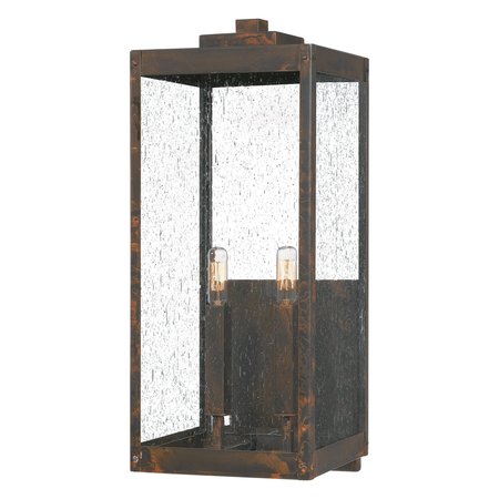 QUOIZEL Westover 2-Light Industrial Bronze Outdoor Wall Lantern WVR8409IZ